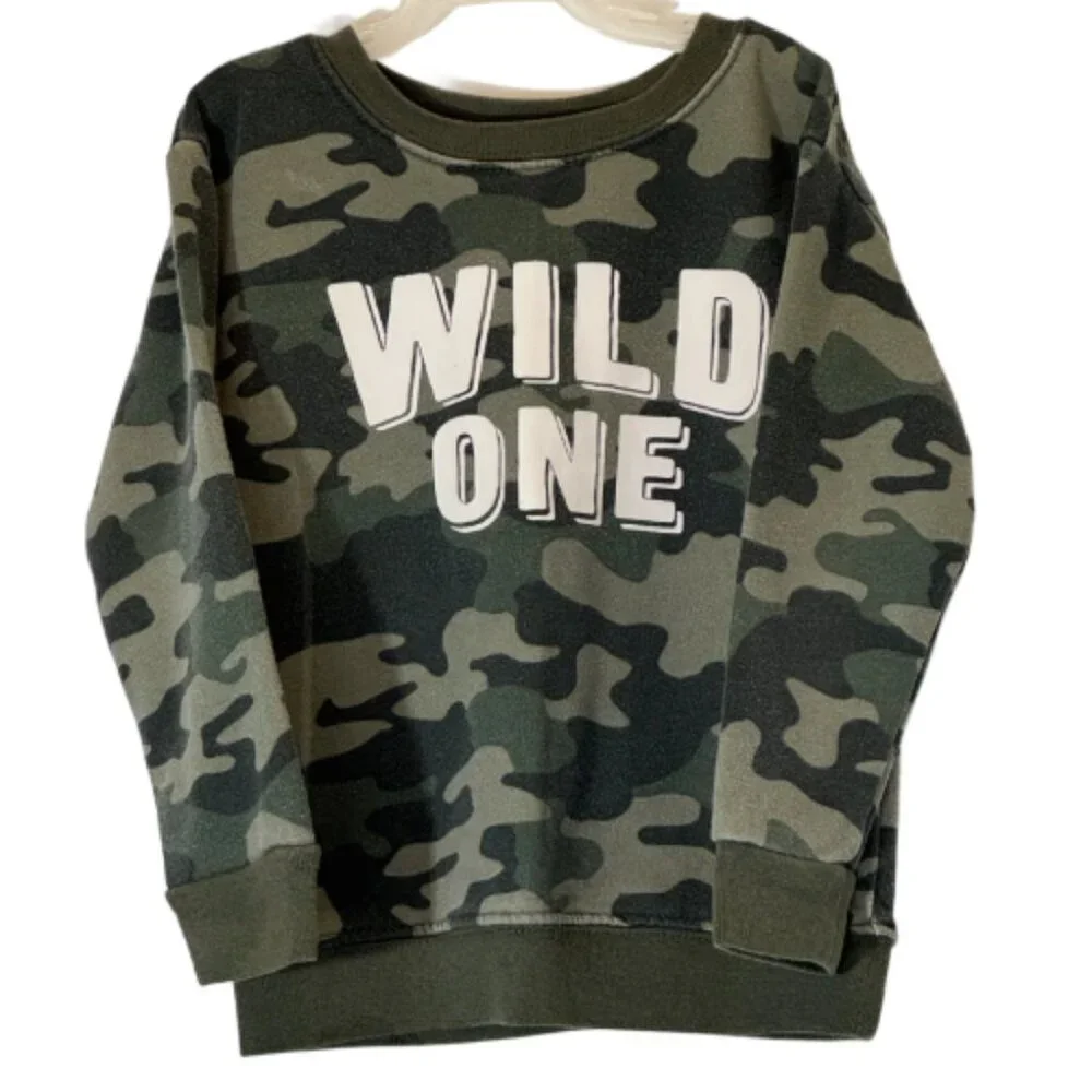 Kids Green Camouflage Graphic Matching Set Size 2T -3T